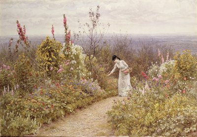 Ein Garten im Oktober, Aldworth, 1891 von Helen Allingham